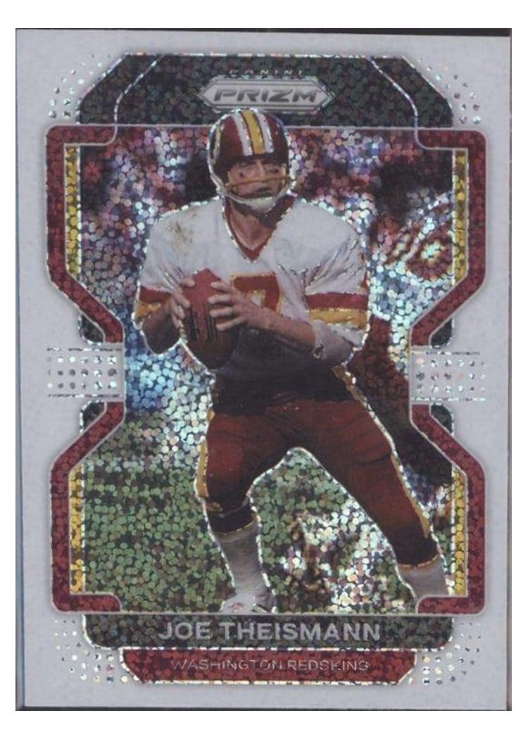 2021 Panini Prizm Base Set Joe Theismann White Sparkle Prizm #217 card