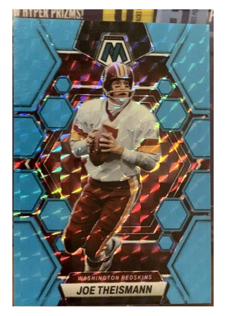 2023 Panini Mosaic Base Set Joe Theismann Blue Fluorescent #250 card