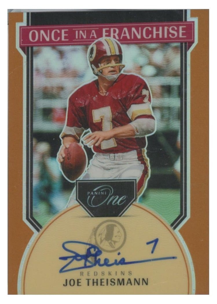 2024 Panini One Once in a Franchise Autographs Joe Theismann #353 card