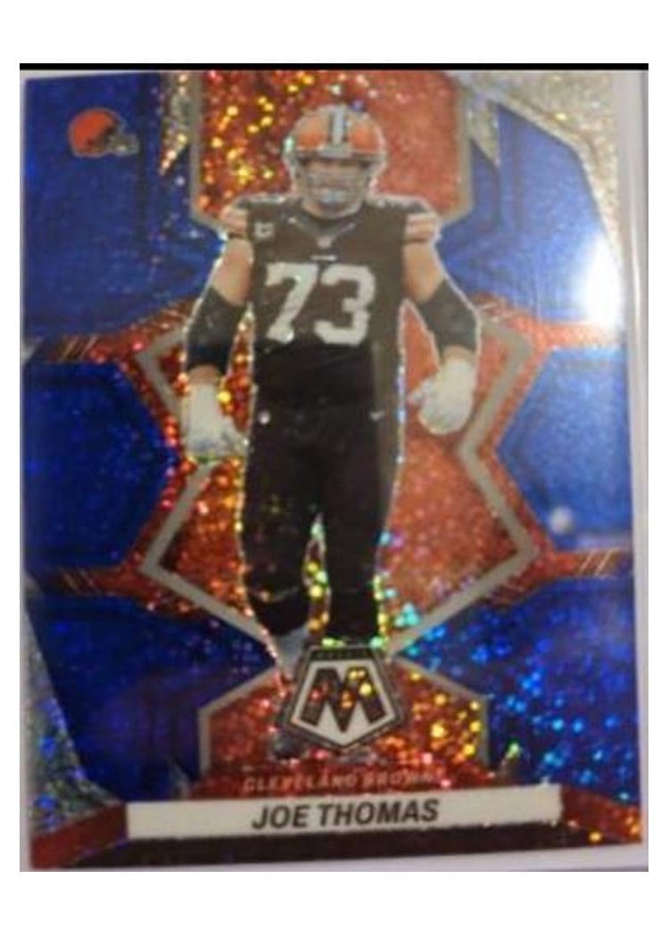2022 Panini Mosaic Base Set Joe Thomas Blue Sparkle #51 card