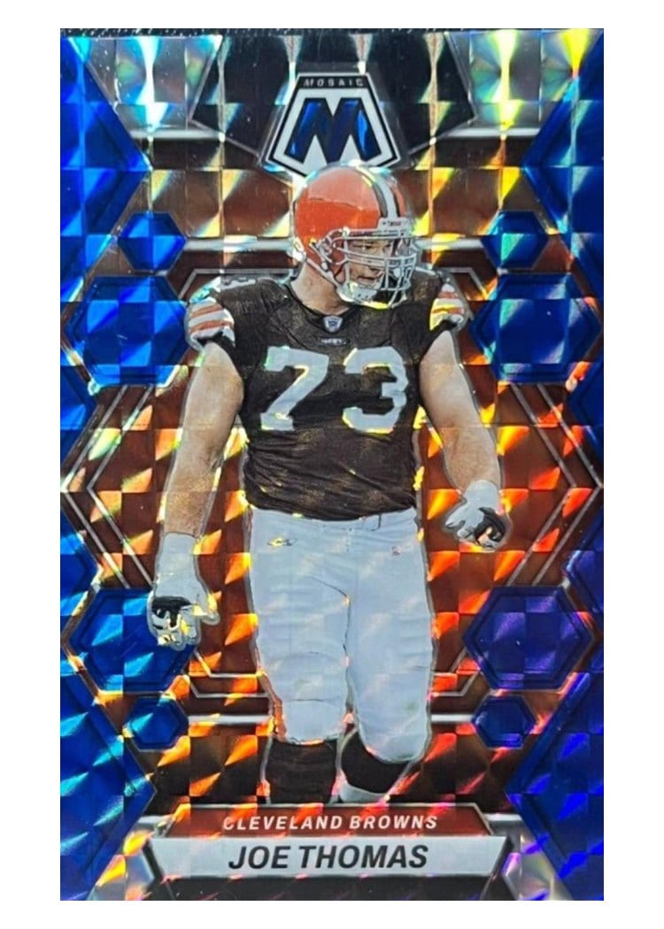 2023 Panini Mosaic Base Set Joe Thomas Blue #53 card