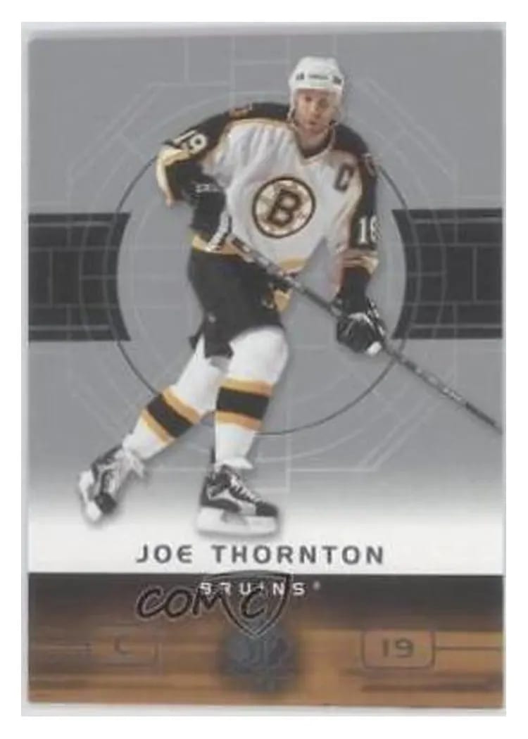 2002 SP Authentic Joe Thornton #6 card