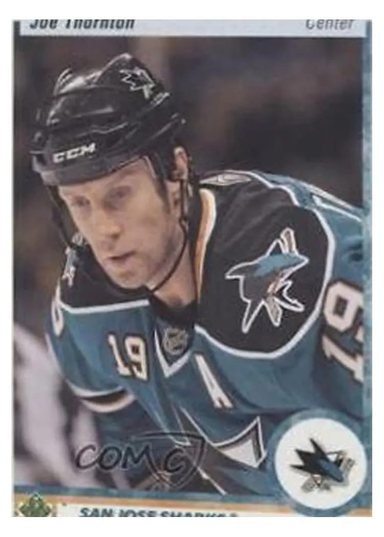 2010 Upper Deck Joe Thornton #34 card