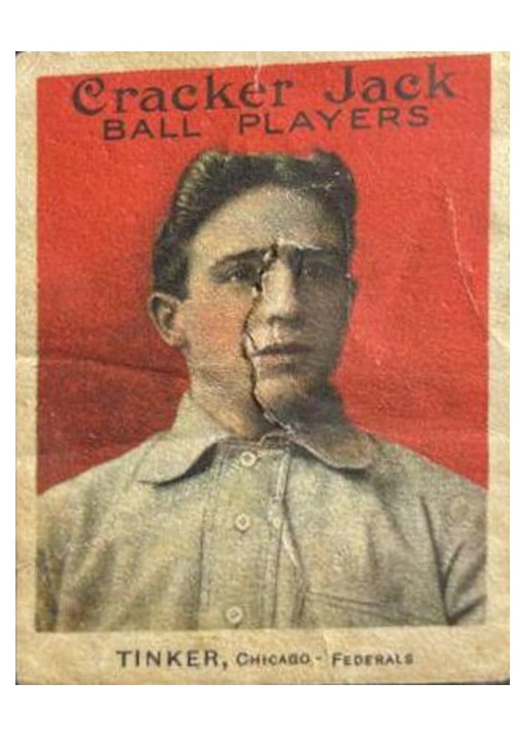 1914 Cracker Jack Joe Tinker #3 card