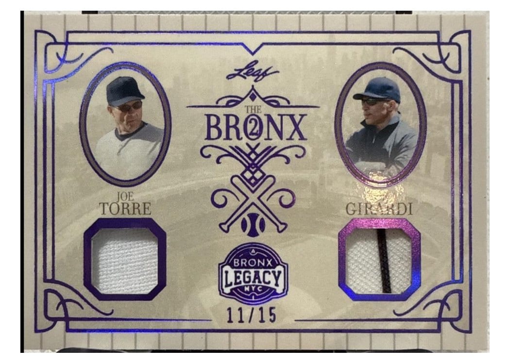 2025 Leaf Bronx Legacy The Bronx 2 Joe Torre / Joe Girardi #B2-12 card