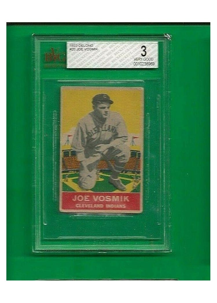 1933 DeLong Joe Vosmik #20 card