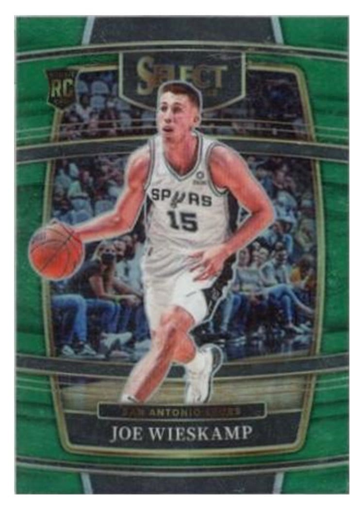 2021-22 Panini Select Base Set Joe Wieskamp Green Prizm #18 card