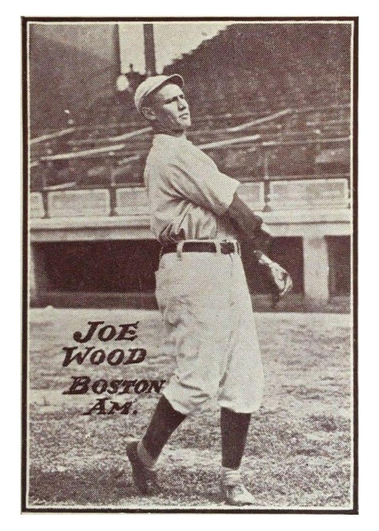 1913 Tom Barker Game Joe Wood card