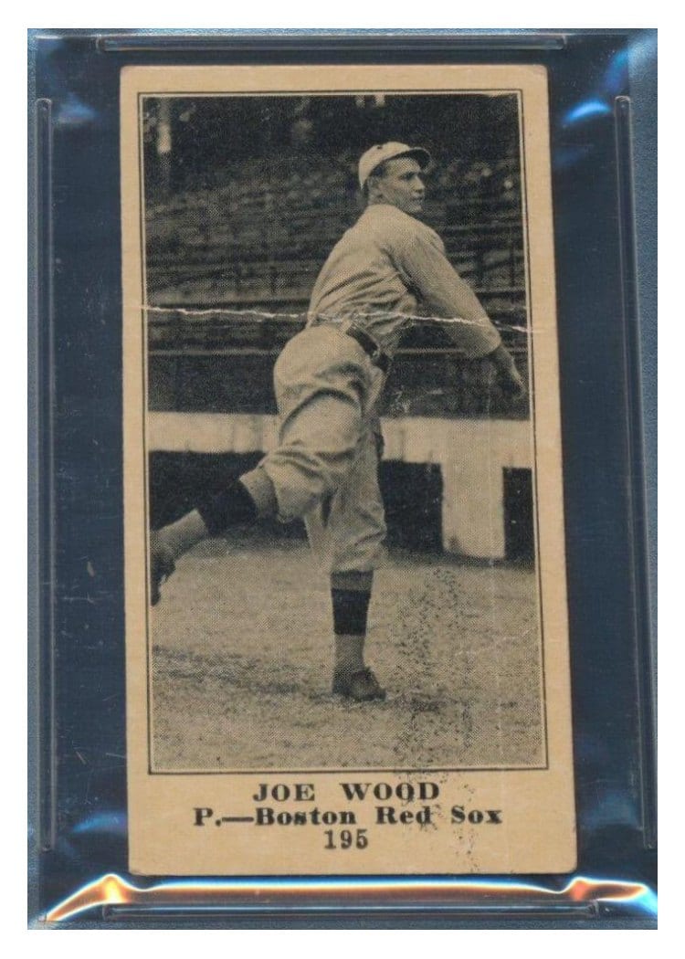 1916 M101 4 Sporting News Joe Wood #195 card
