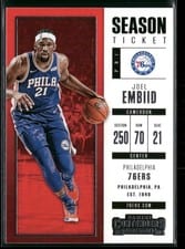 2017 Panini Contenders Joel Embiid Playoff #44 card