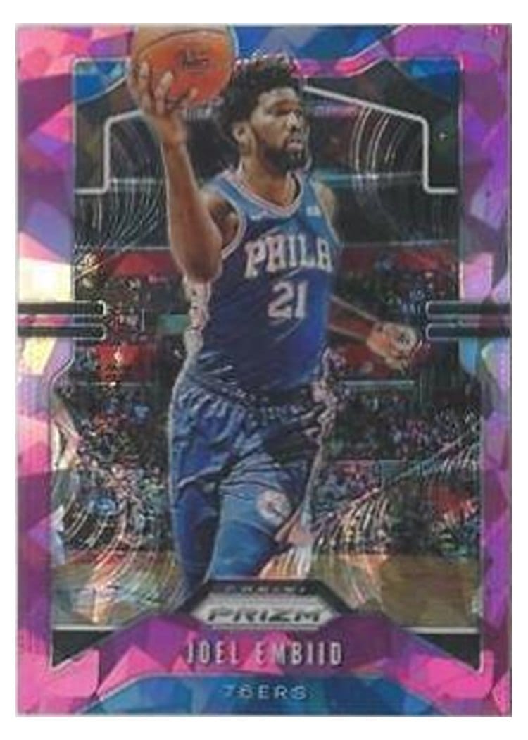 2019-20 Panini Prizm Base Set Joel Embiid Pink Ice Prizm #199 card