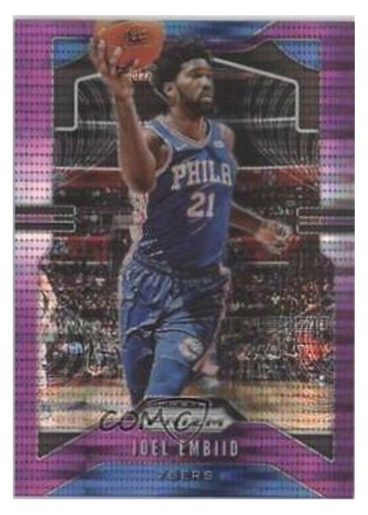 2019-20 Panini Prizm Base Set Joel Embiid #199 card