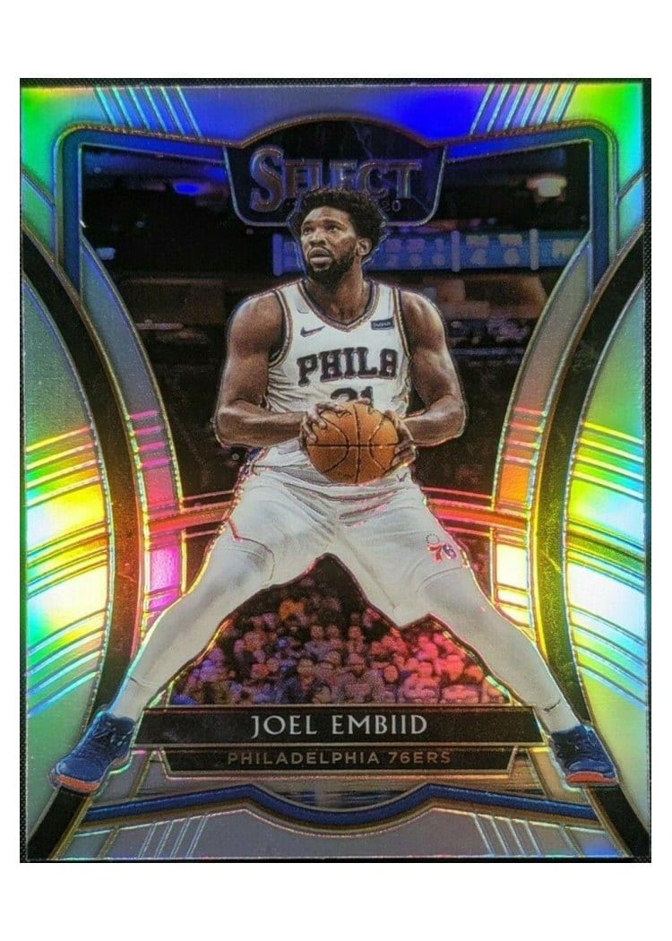2019-20 Panini Select Base Set Joel Embiid Silver Prizm #111 card