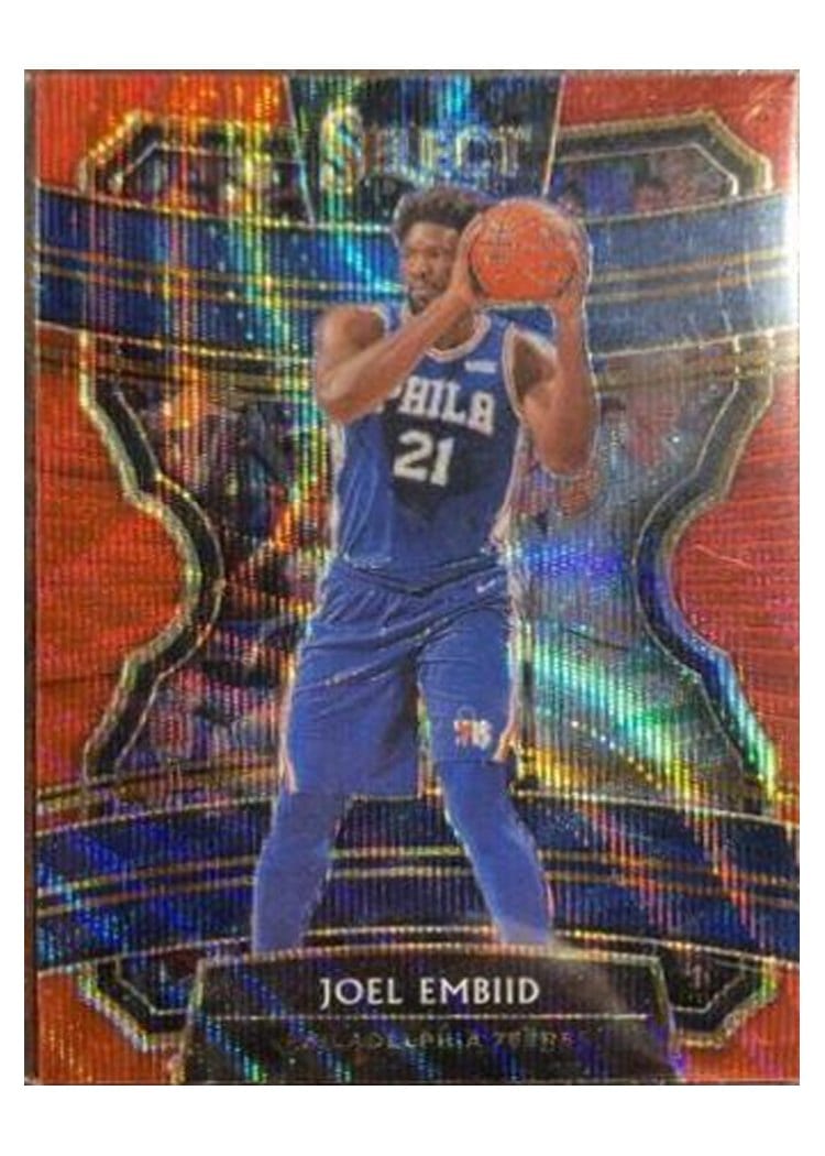 2019-20 Panini Select Base Set Joel Embiid Red Wave #111 card