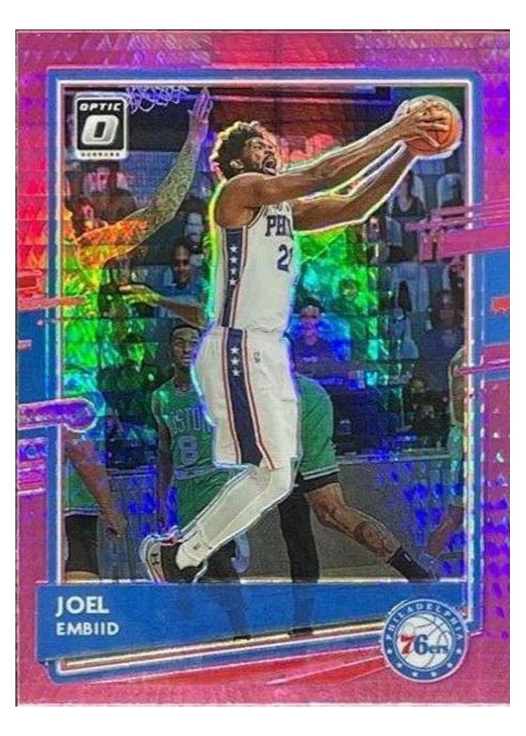 2020-21 Donruss Optic Base Set Joel Embiid Hyper Pink #20 card
