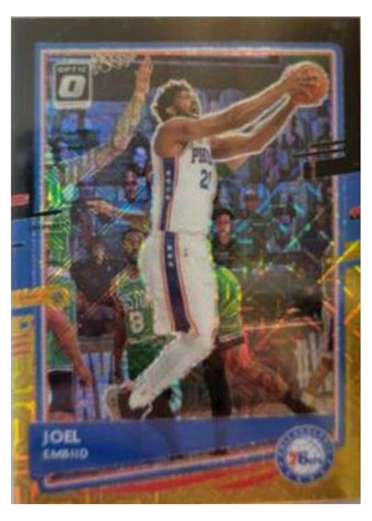 2020-21 Donruss Optic Base Set Joel Embiid Choice Black Gold #20 card