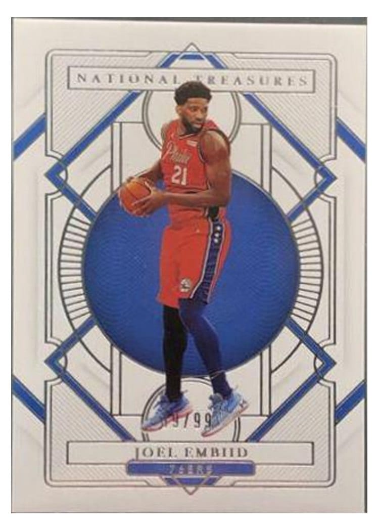 2020-21 Panini National Treasures Base Set Joel Embiid #75 card