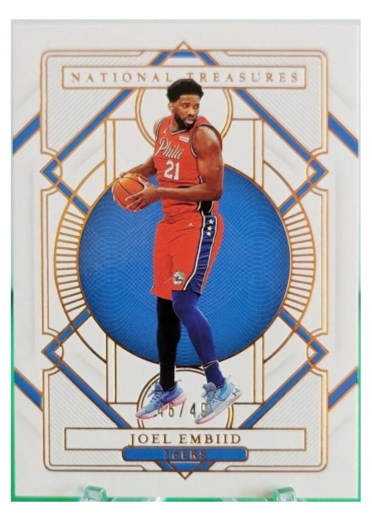 2020-21 Panini National Treasures Base Set Joel Embiid #75 card