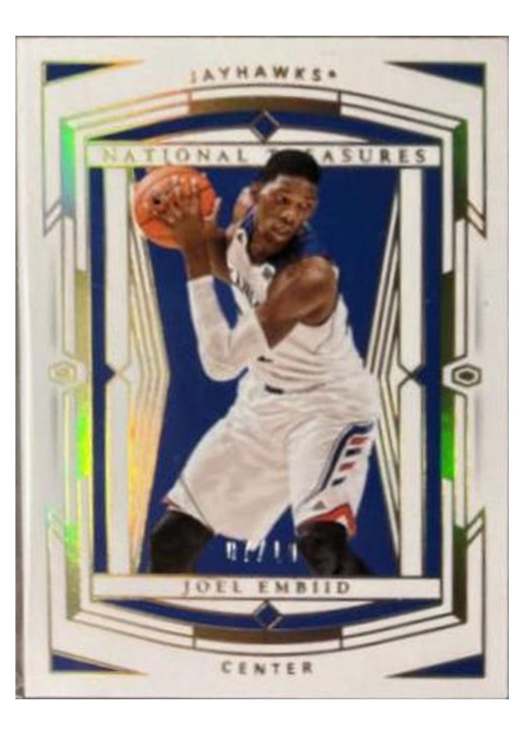 2020-21 Panini National Treasures Base Set Joel Embiid #75 card