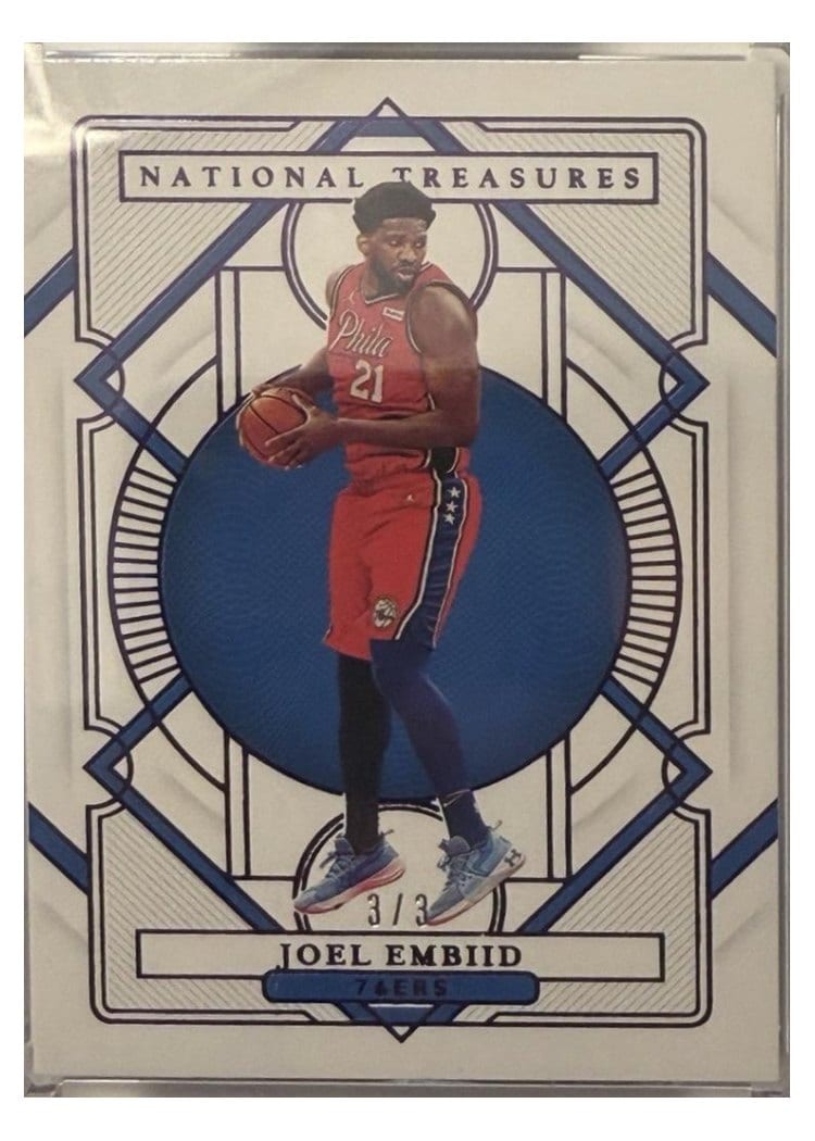 2020-21 Panini National Treasures Base Set Joel Embiid #75 card