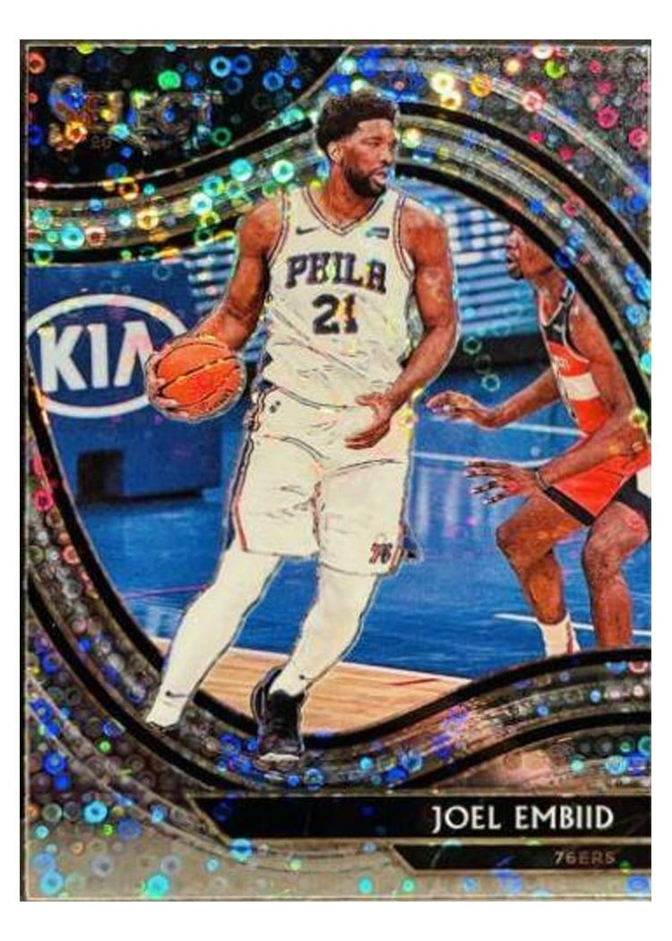2020-21 Panini Select Base Set Joel Embiid Disco Prizm #216 card