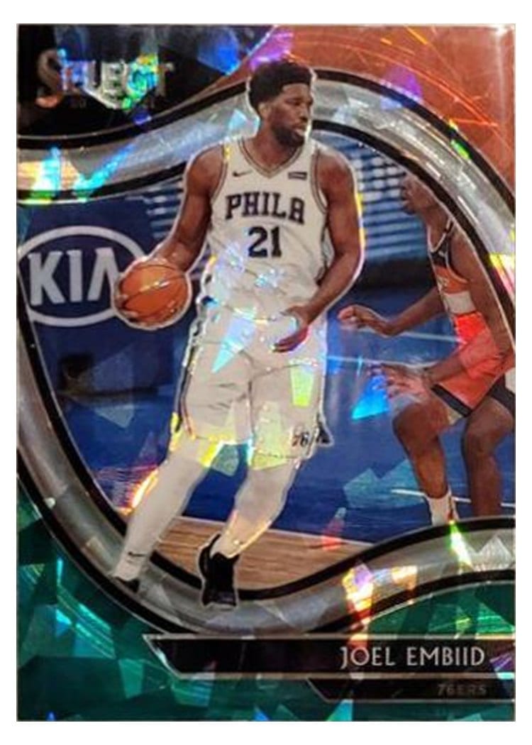 2020-21 Panini Select Base Set Joel Embiid Red White Green Ice #216 card