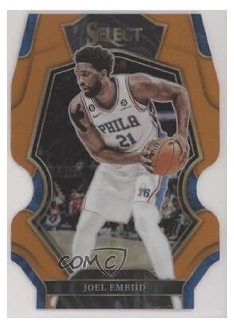 2022-23 Panini Select Base Set Joel Embiid Orange Die Cut Prizm #147 card