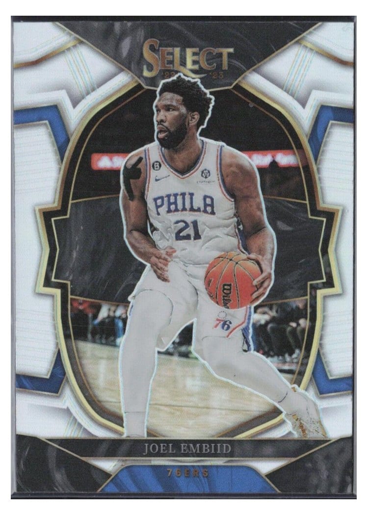 2022-23 Panini Select Base Set Joel Embiid Silver Prizm #47 card