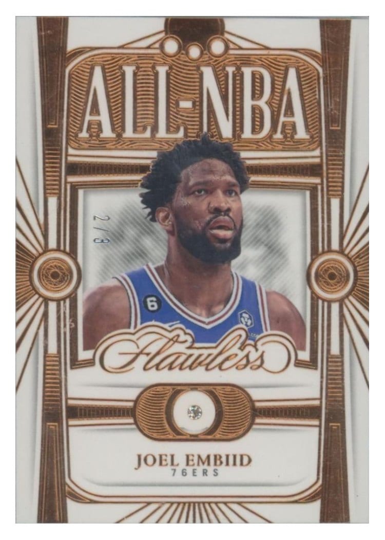 2023-24 Panini Flawless All-NBA Joel Embiid Bronze #185 card
