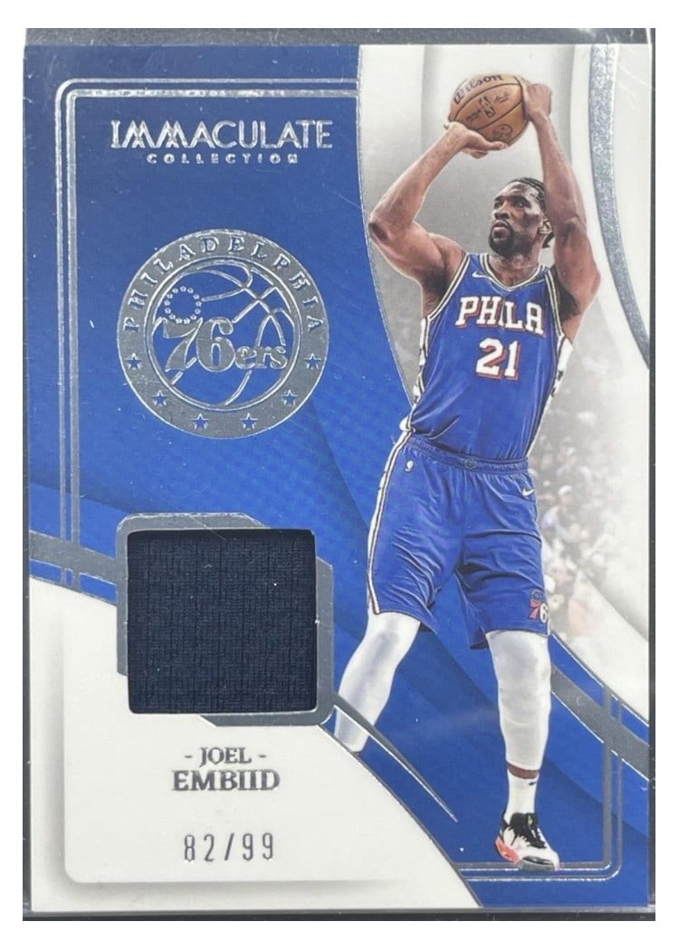 2023-24 Panini Immaculate Collection Materials Joel Embiid #34 card