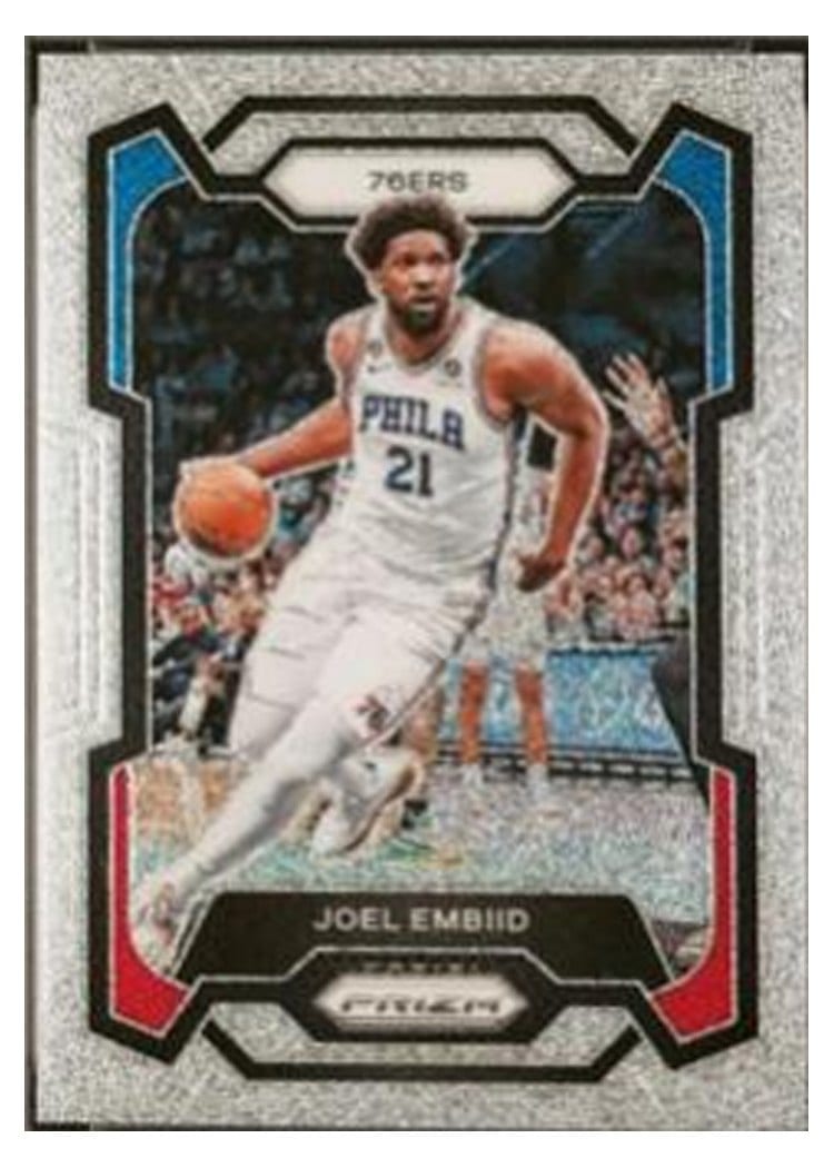 2023-24 Panini Prizm Base Set Joel Embiid #73 card