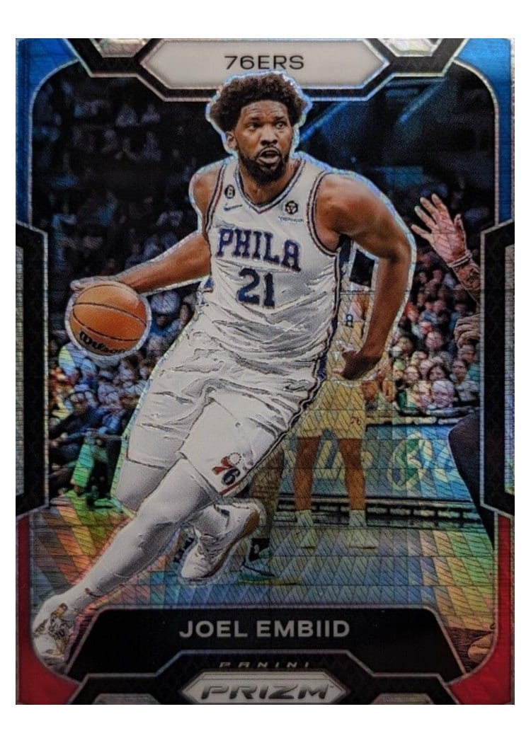 2023-24 Panini Prizm Base Set Joel Embiid #73 card