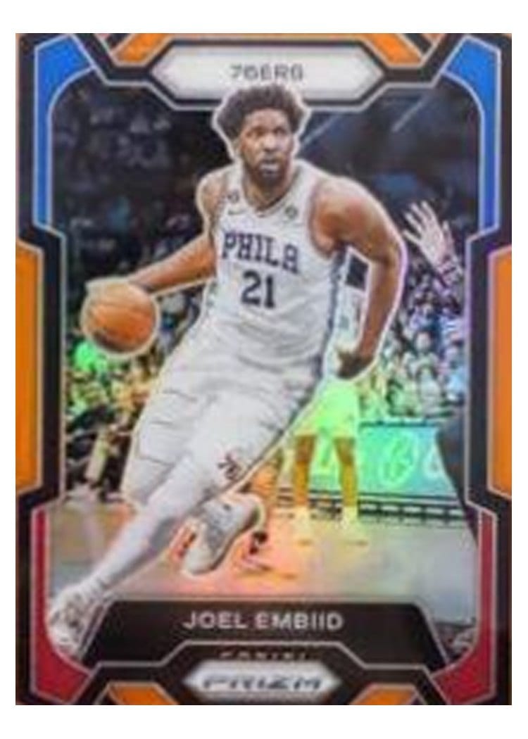 2023-24 Panini Prizm Base Set Joel Embiid #73 card