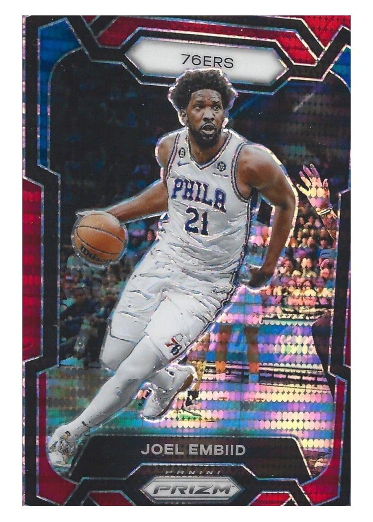 2023-24 Panini Prizm Base Set Joel Embiid #73 card