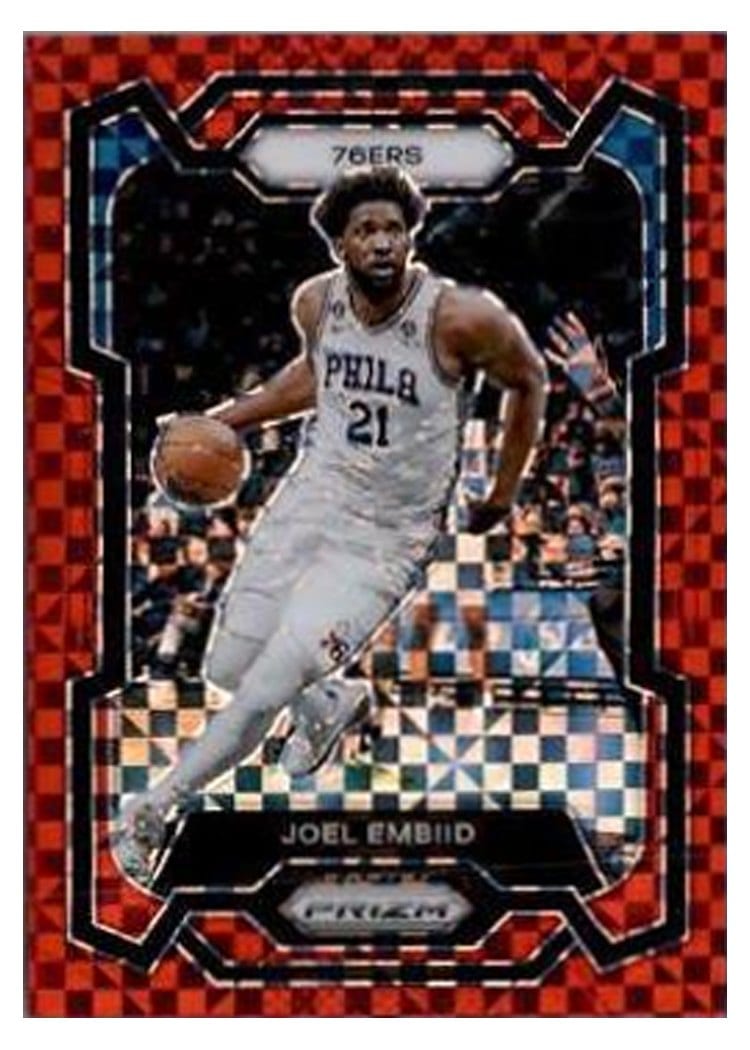 2023-24 Panini Prizm Base Set Joel Embiid #73 card