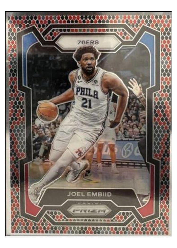 2023-24 Panini Prizm Base Set Joel Embiid #73 card