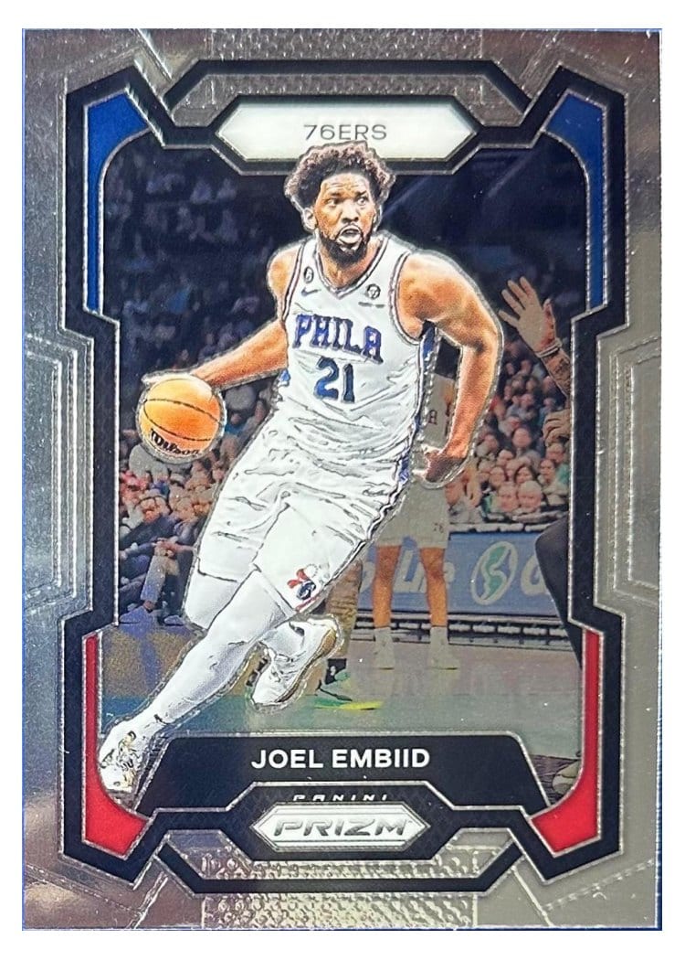 2023-24 Panini Prizm Base Set Joel Embiid #73 card