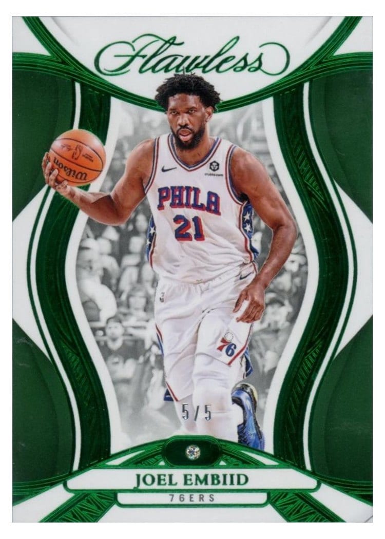 2024-25 Panini Flawless Base Gems Joel Embiid #48 card