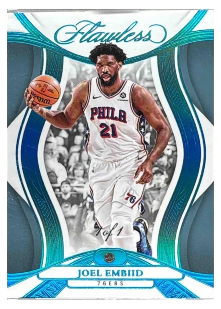 2024-25 Panini Flawless Base Gems Joel Embiid #48 card