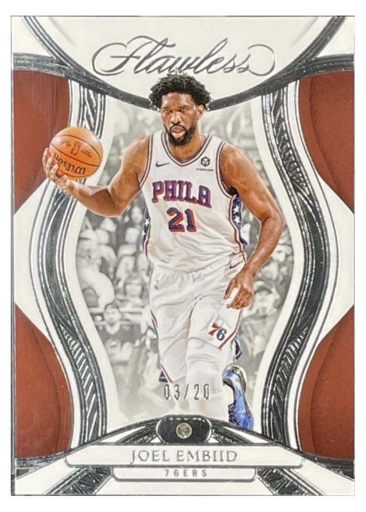 2024-25 Panini Flawless Base Gems Joel Embiid #48 card