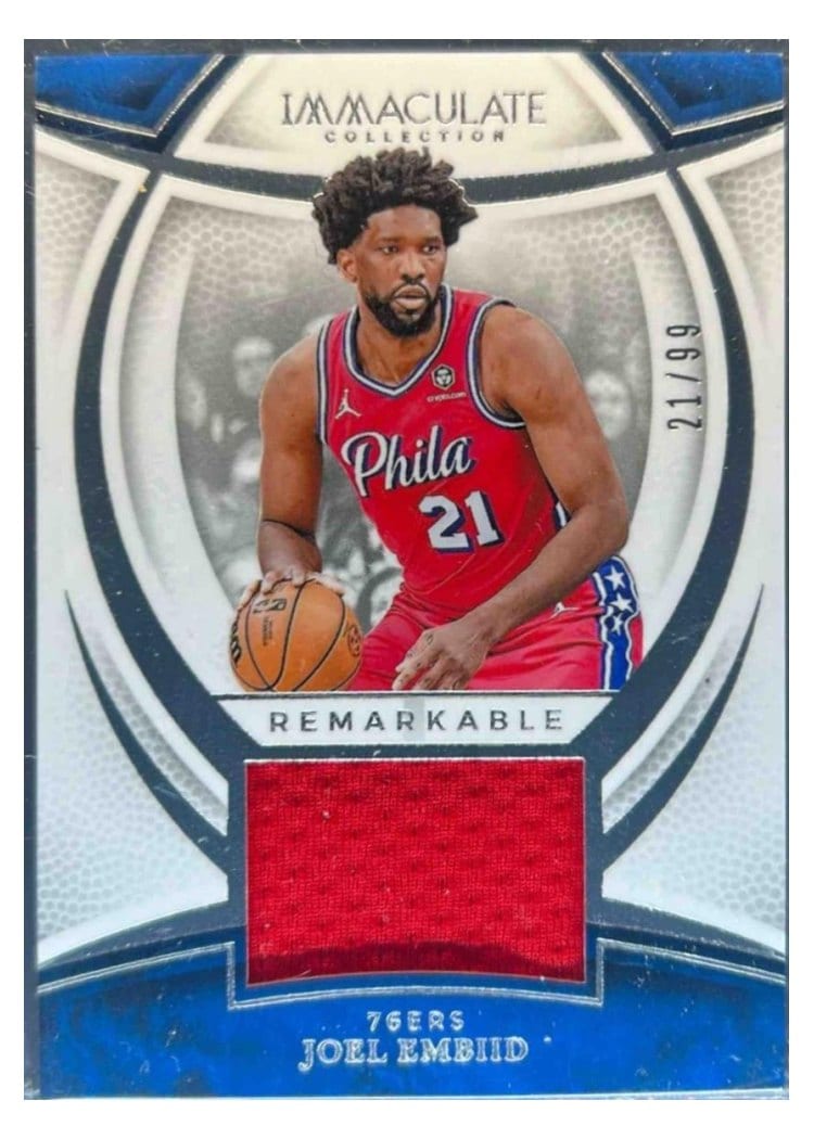 2024-25 Panini Immaculate Collection Remarkable Jerseys Set Joel Embiid #6 card