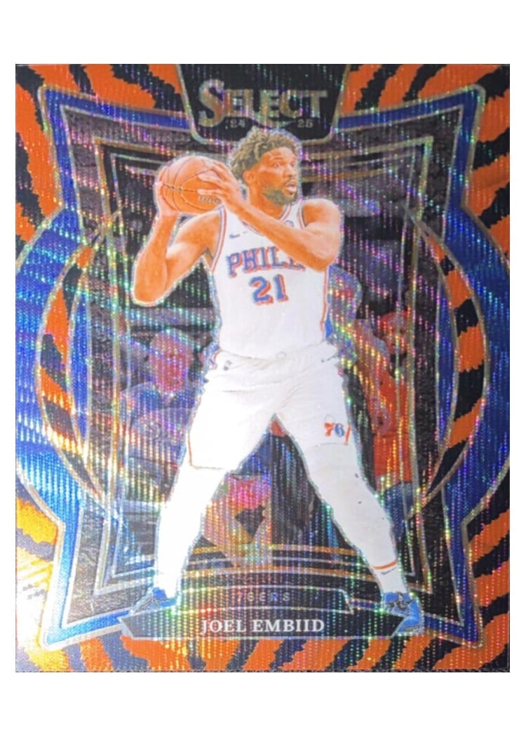 2024-25 Panini Select Base Set Joel Embiid Tiger Prizm #6 card