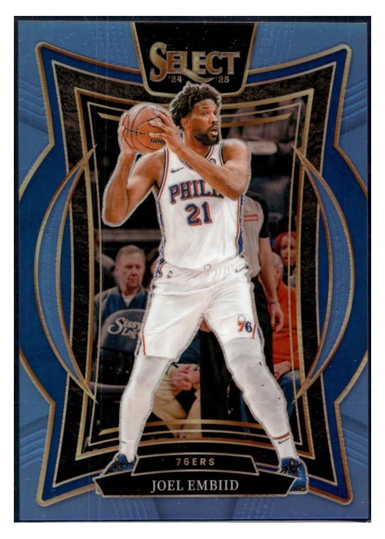 2024-25 Panini Select Base Set Joel Embiid Light Blue Prizm #6 card