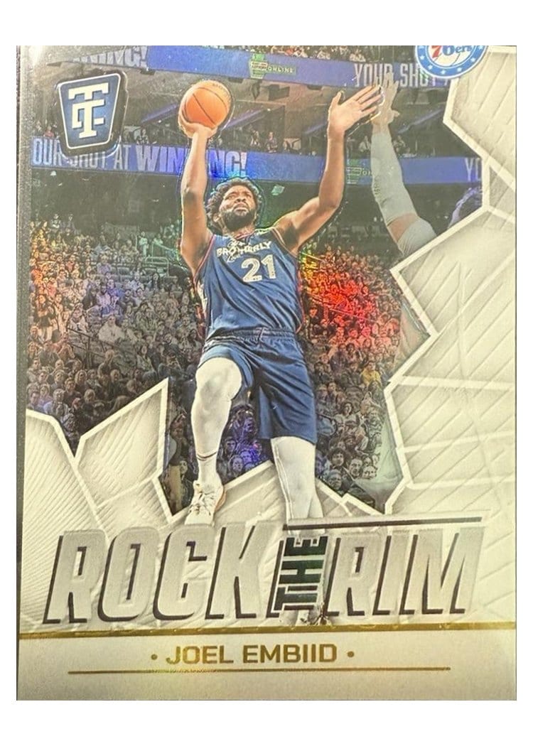 2024-25 Panini Totally Certified Rock the Rim Joel Embiid #8 card