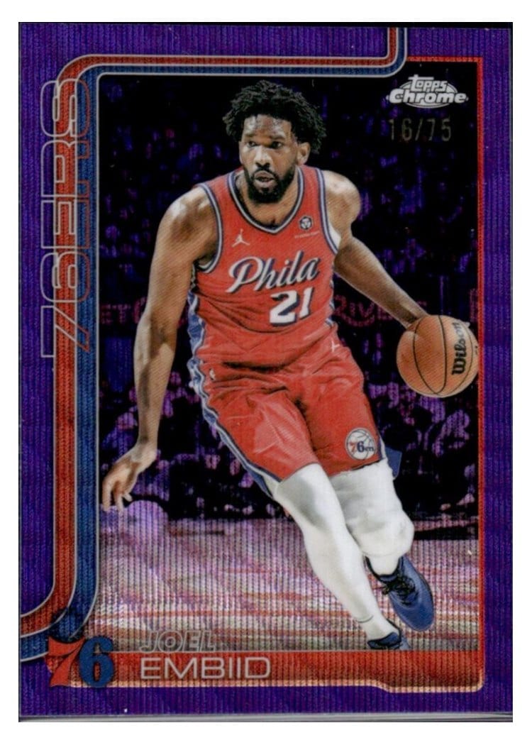 2025 Topps Chrome Joel Embiid #149 card