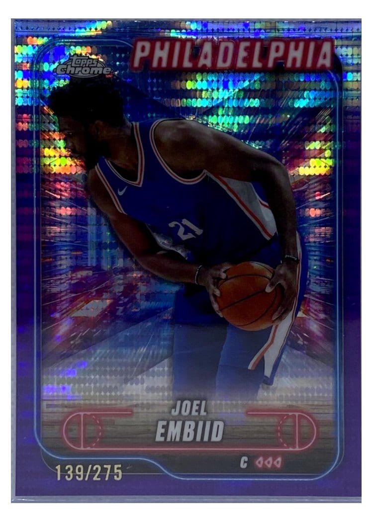 2025 Topps Chrome Joel Embiid #149 card