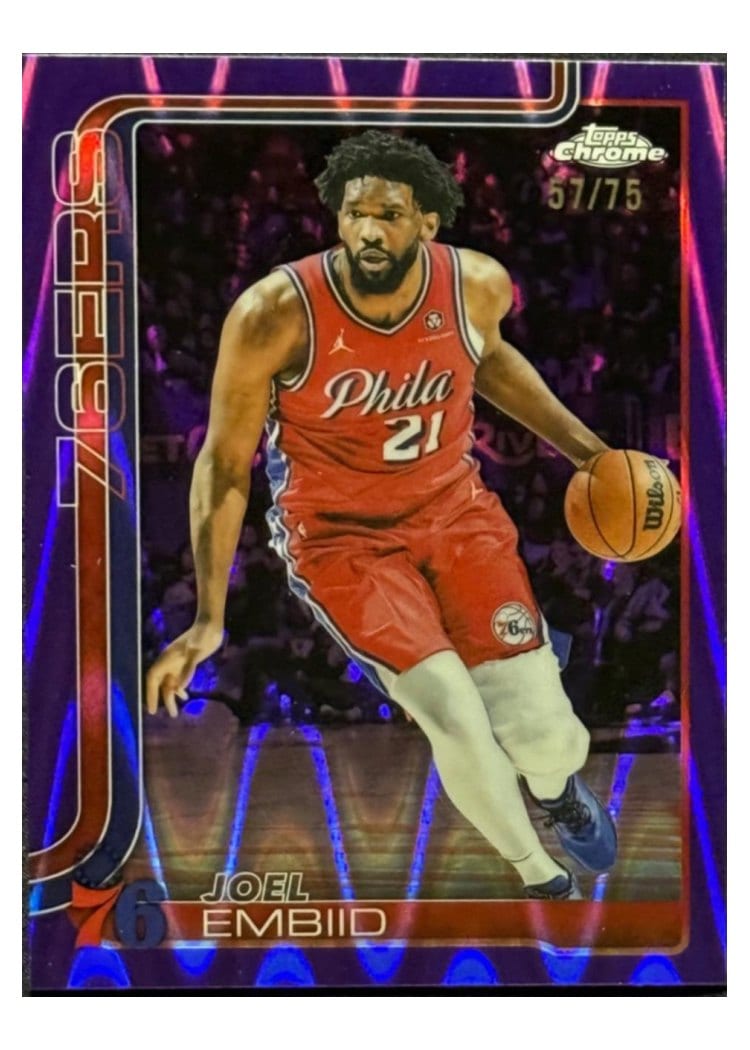 2025 Topps Chrome Joel Embiid #149 card
