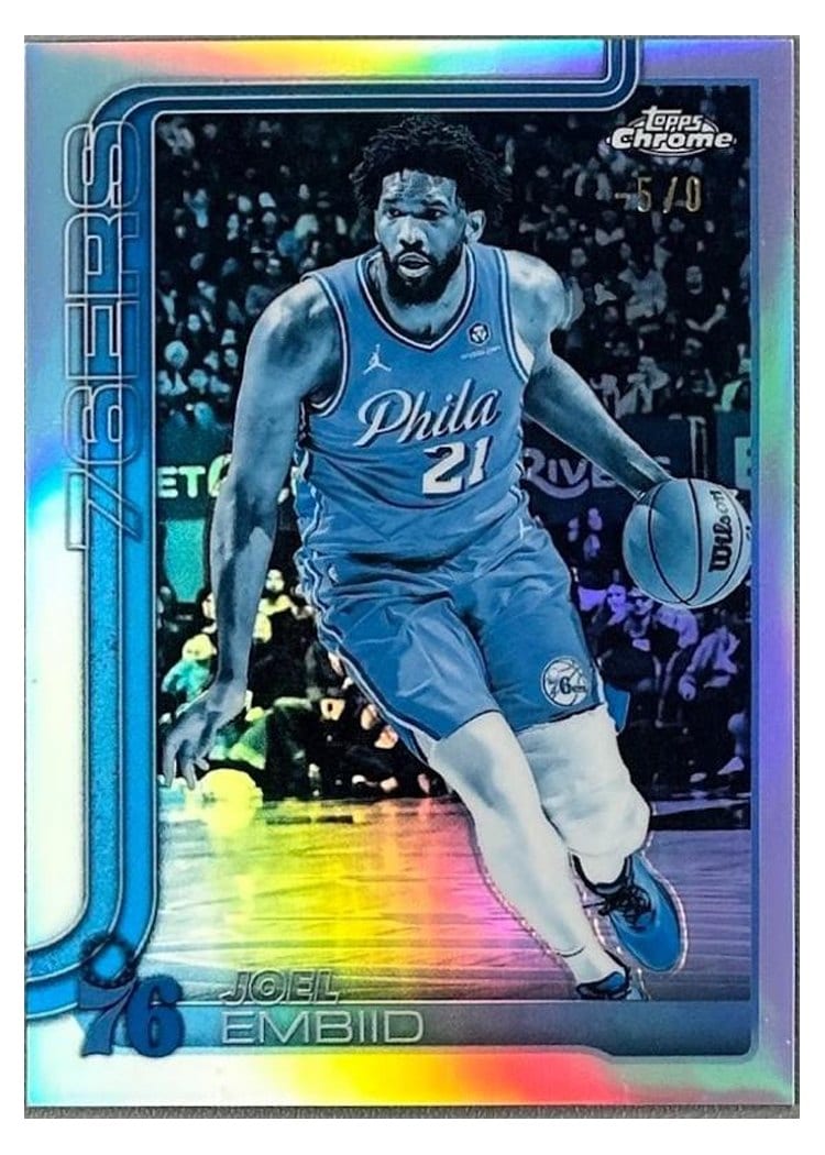 2025 Topps Chrome Joel Embiid #149 card