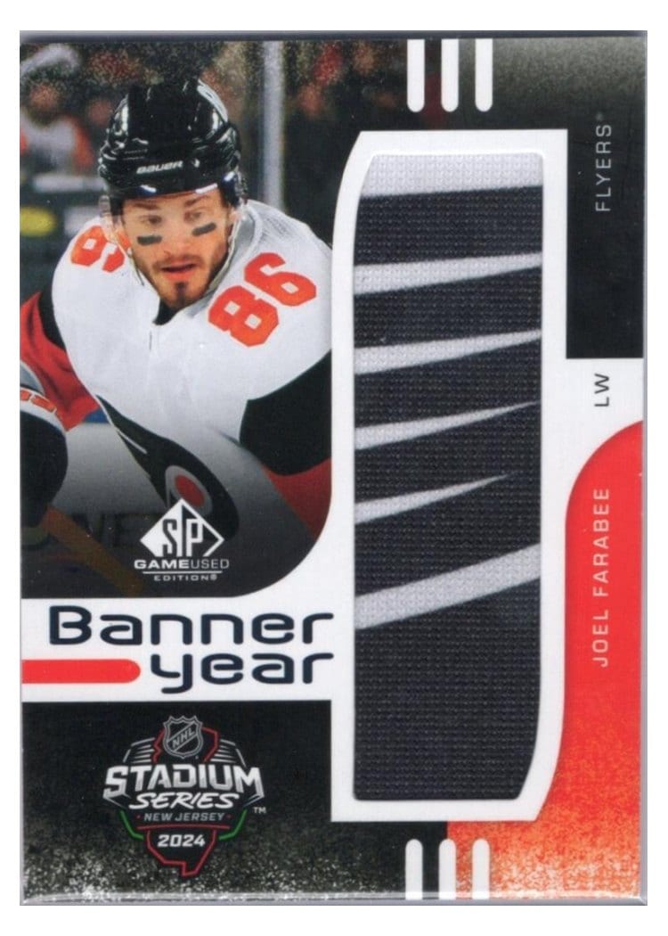 2024-25 SP Game Used 2024 Stadium Series Banner Year Relics Joel Farabee #BYSS-JF card