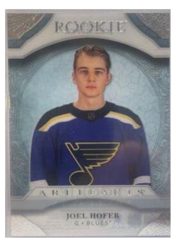 2021-22 Upper Deck Artifacts 2020-21 Update - Clear Cut Rookies Joel Hofer #205 card